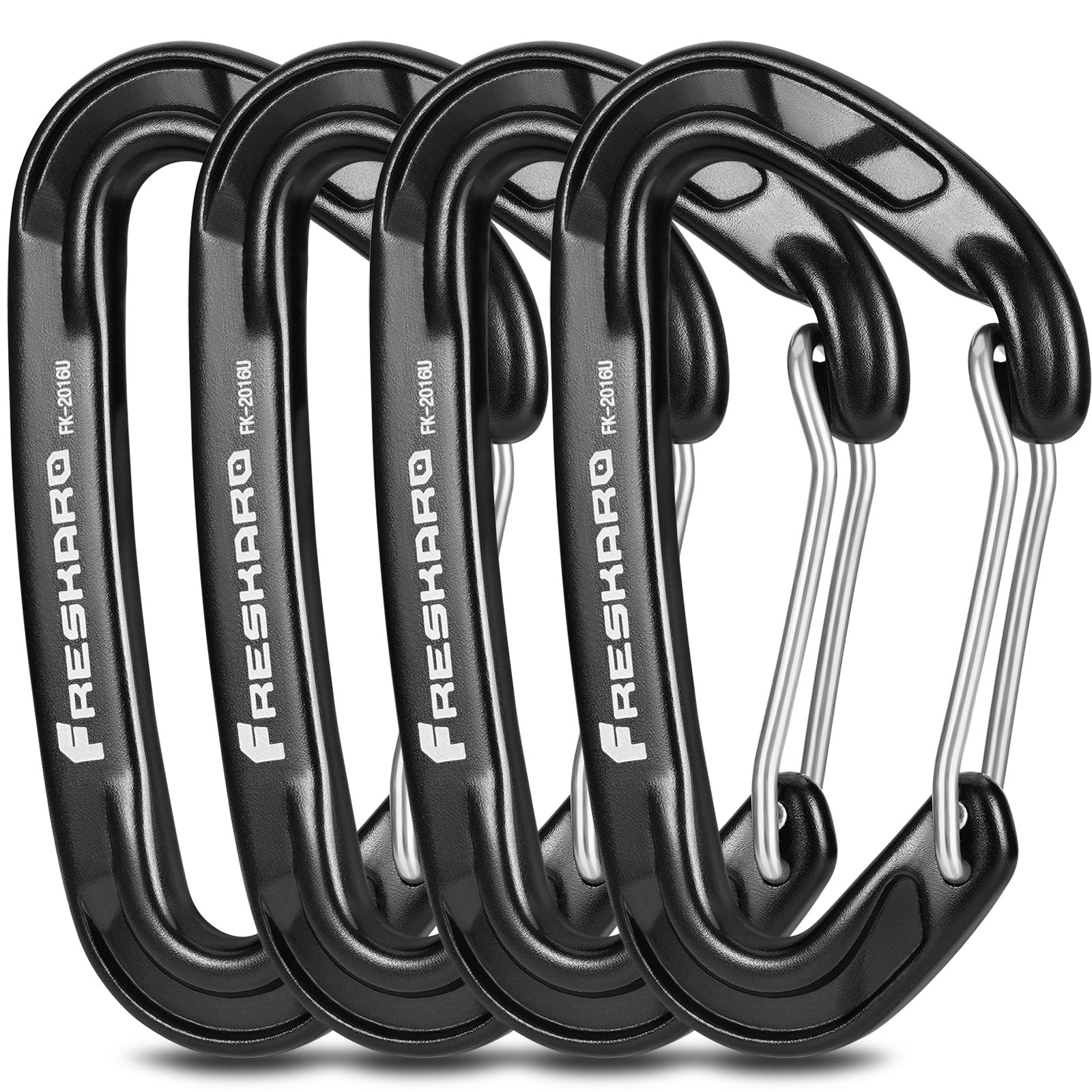 Large Multi Pack 15kN Wiregate Carabiner Clip