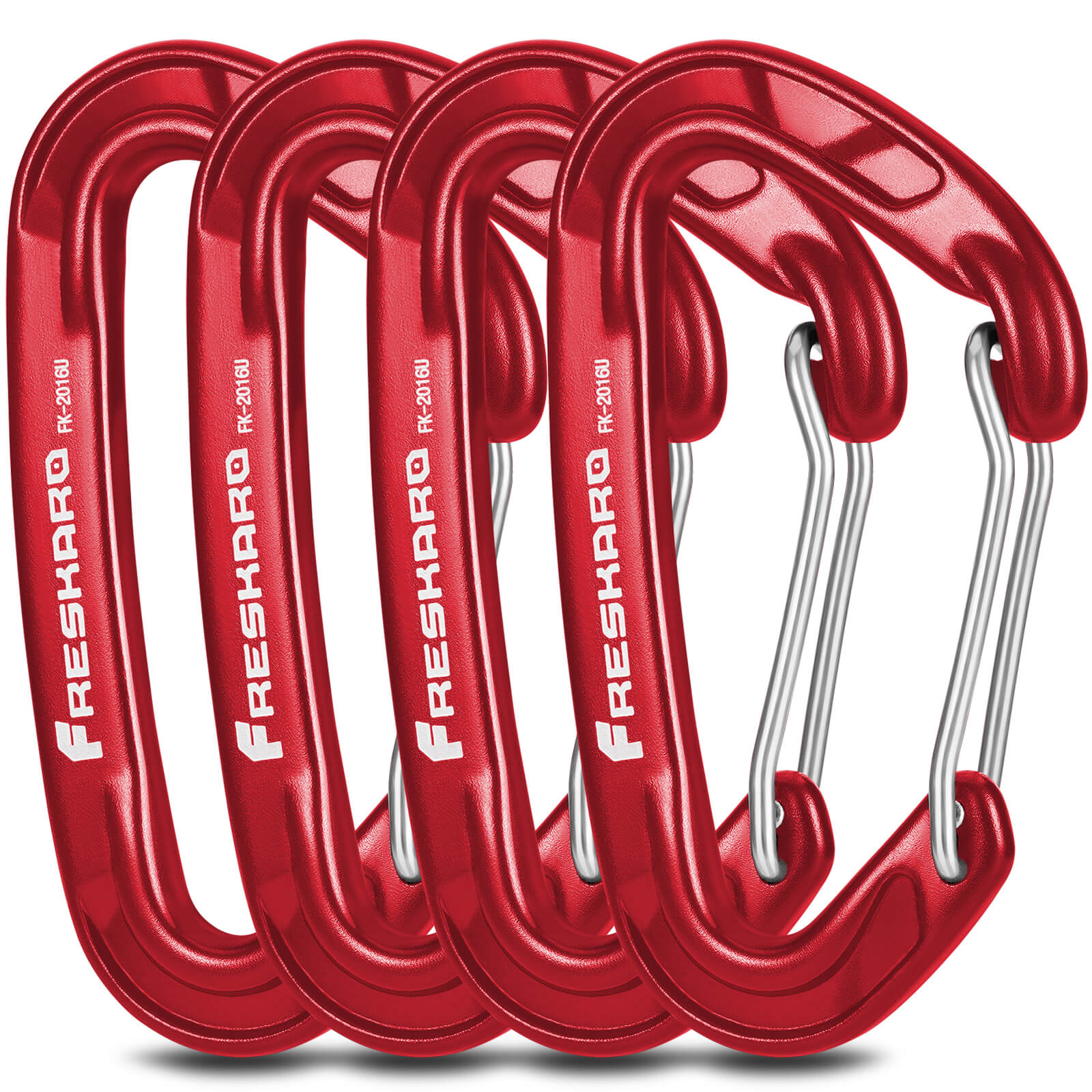 Large Multi Pack 15kN Wiregate Carabiner Clip