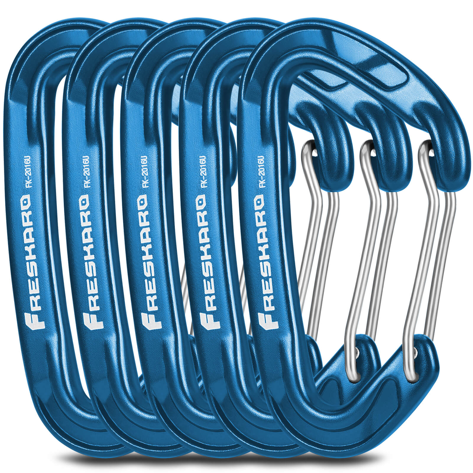 Small 5Pack 8kN Wiregate Carabiner Clip