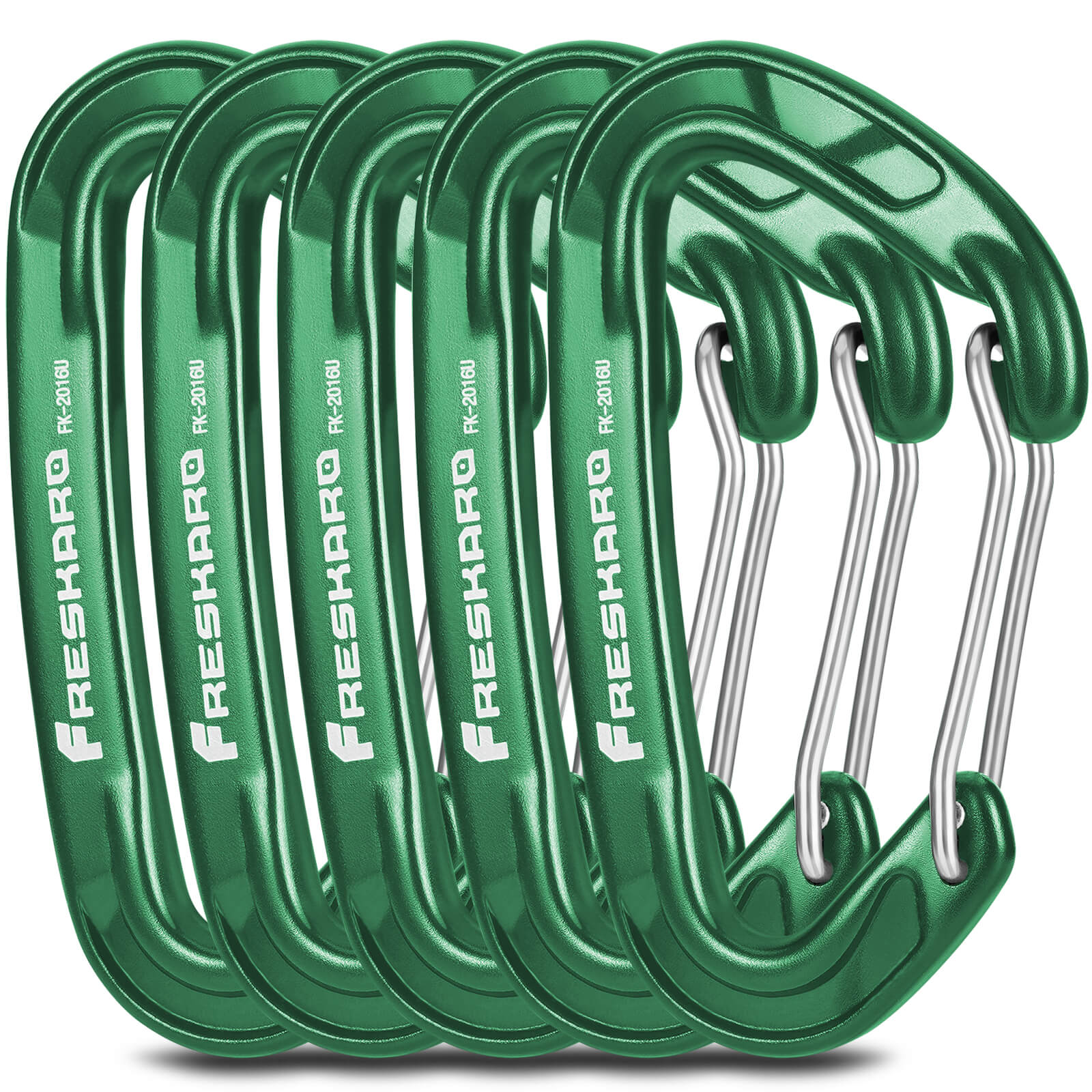 Small 5Pack 8kN Wiregate Carabiner Clip