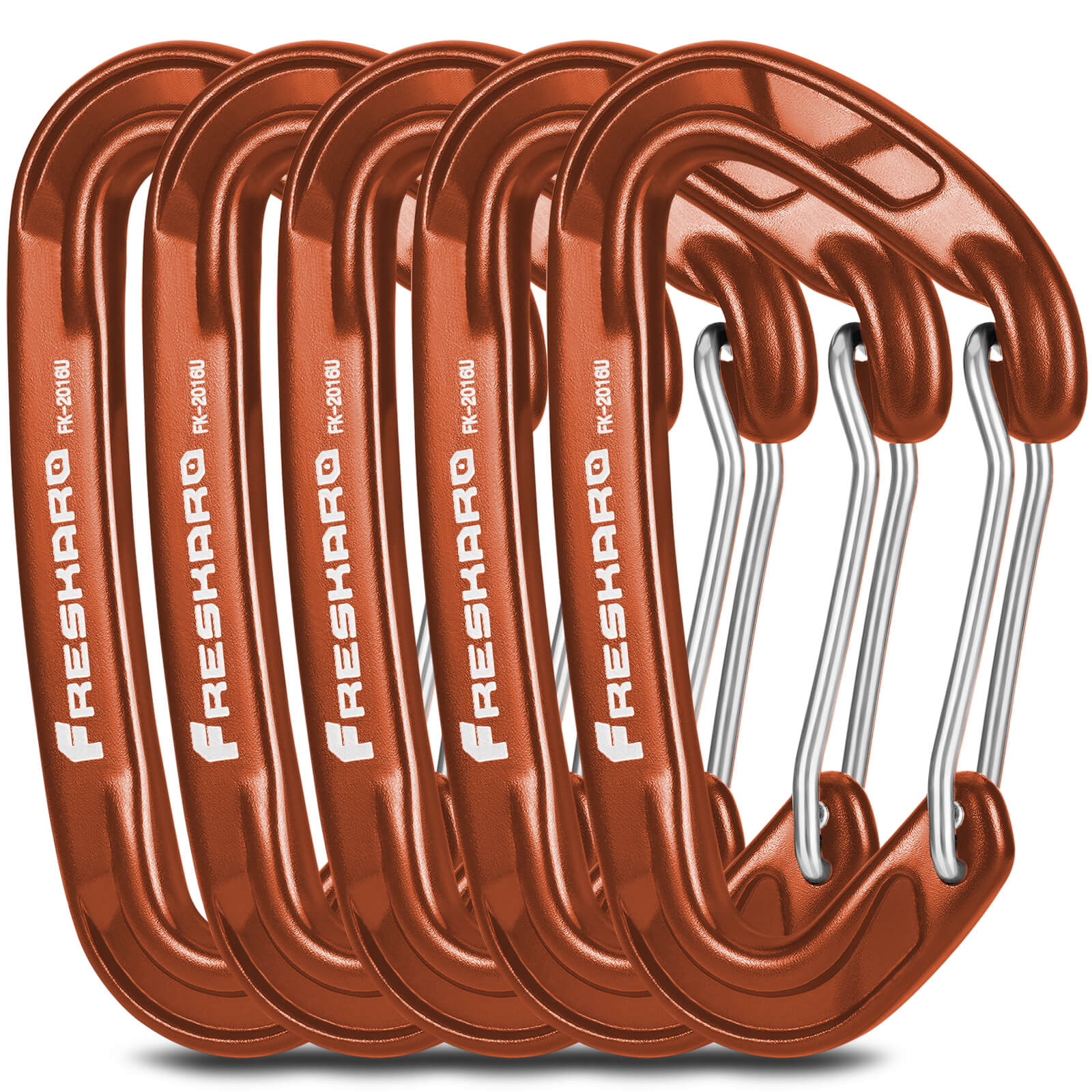 Small 5Pack 8kN Wiregate Carabiner Clip