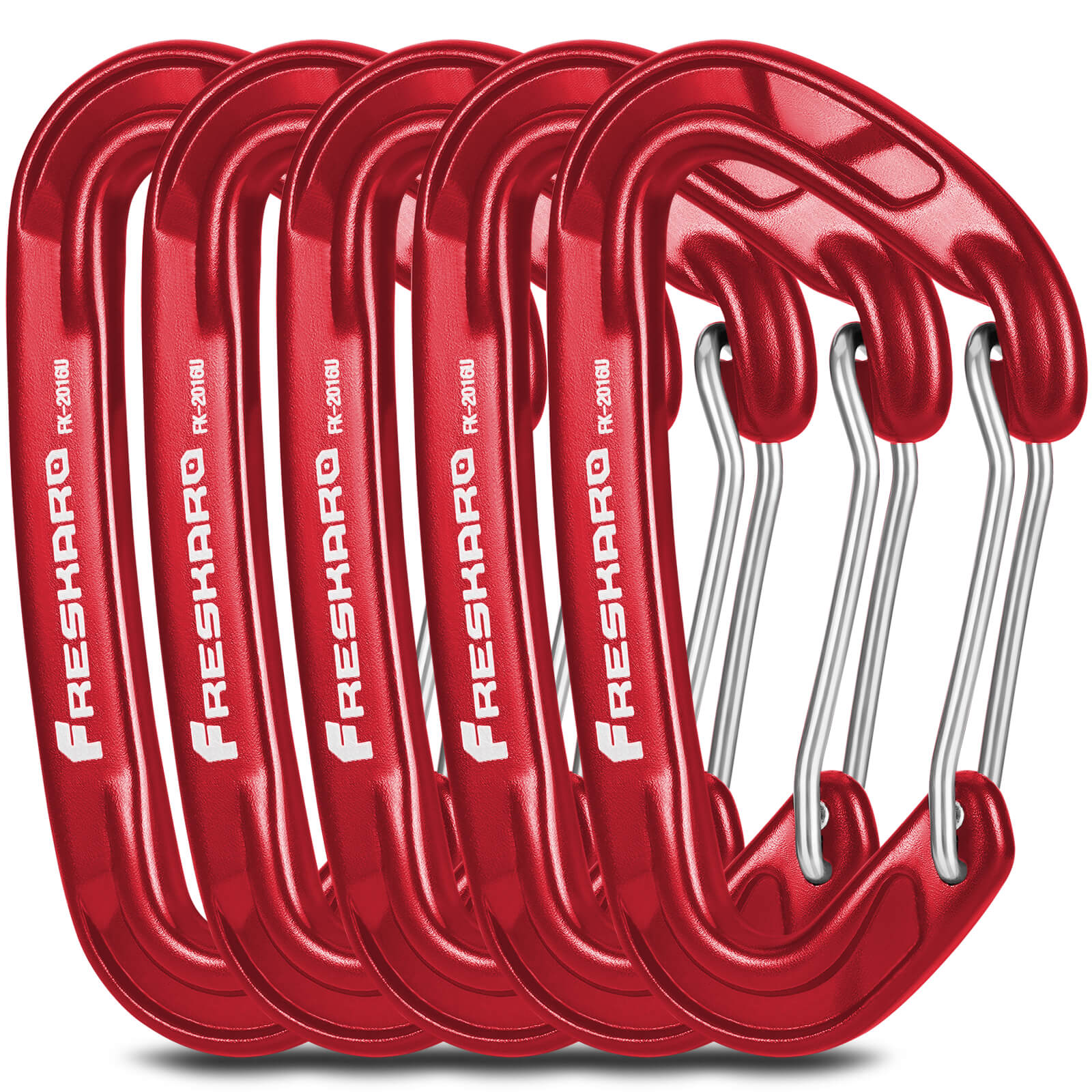 Small 5Pack 8kN Wiregate Carabiner Clip