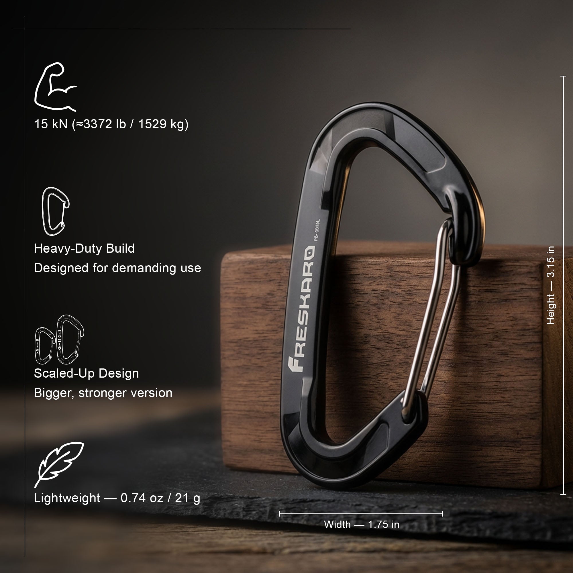 Large Multi Pack 15kN Wiregate Carabiner Clip
