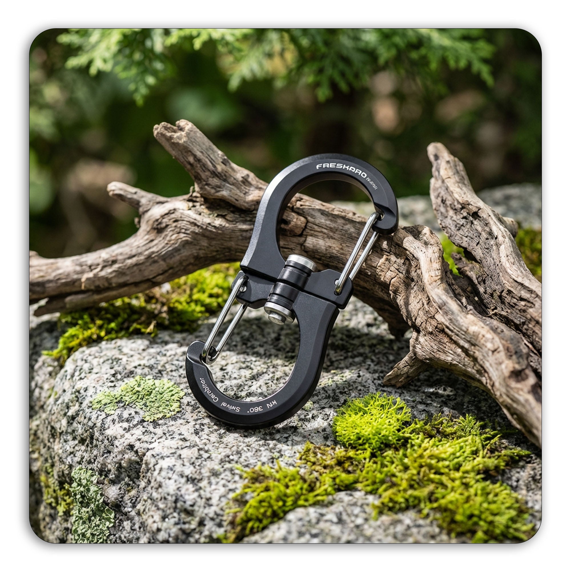 5Pack 1kN Wiregate 360Degree Carabiner Clip