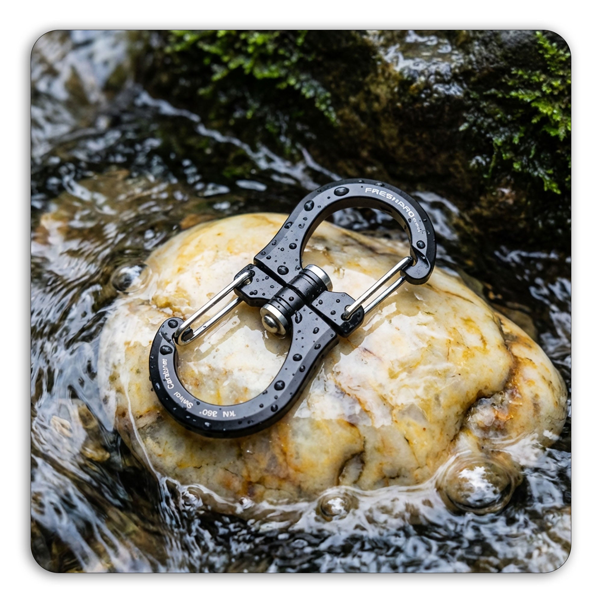 5Pack 1kN Wiregate 360Degree Carabiner Clip