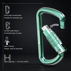 12kN Best Seller Auto Locking Carabiner Clip