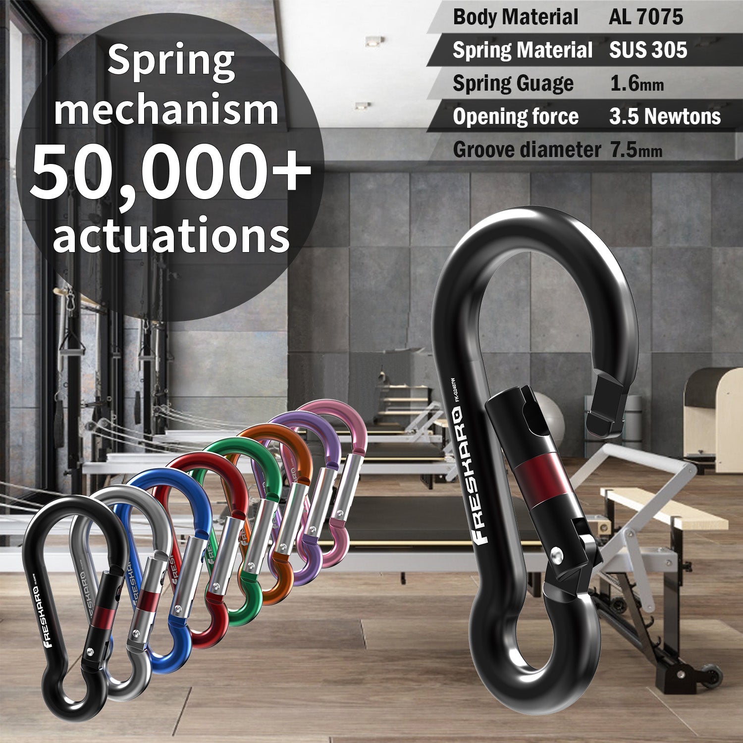 7kN Gaud Pear-shape utility carabiner